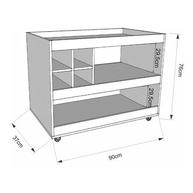 Aparador Bar Buffet com Adega Integrada e Rodízios - Design Moderno para Sala (PRETO) - imagem 5