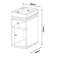 Mesa de Apoio OLÍVIA com Nichos Preto - Design Moderno e Organização Inteligente - imagem 4