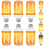 Kit 6 Lâmpadas LED Efeito Chama E27 3W 1400K - 4 Modos para Decoração Incrível - imagem 1