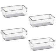 Acrimet Organizador Modular para Gavetas e Armários - Kit com 4 Potes Transparentes Pequenos - imagem 1