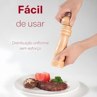Moedor de Pimenta e Sal em Madeira Nobre com Mecanismo de Cerâmica - Design Rústico para Cozinha Gourmet - imagem 5
