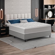 Cama Box Baú Casal com Molas Ensacadas e Pillow Top - Conforto Premium Martino Cinza - imagem 3