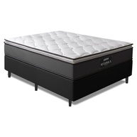 Cama Box Casal com Colchão Molas Ensacadas Pillow Top Maximus 138x188cm - Conforto e Suporte Premium - imagem 1
