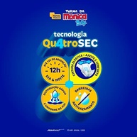 Fralda Turma da Mônica Baby Jumbo M - 28 Unidades com Tecnologia Qu4troSec - imagem 4
