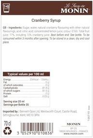 Xarope Cramberry Monin 700Ml - imagem 2