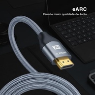 Cabo HDMI 2.1 8K 2m Ultra Rápido 48Gbps | HDR10, eARC, VRR | PS5, Xbox Series X, TV 8K, Monitor Gamer - imagem 4