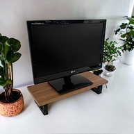 Mesa Stand Desk Suporte Elevado para Monitor Freijó 45cm - Ergonômico e Moderno - imagem 3