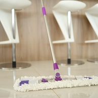 Mop Pó com Cabo Retrátil em Aço Inox 55cm - 1,52m de Alcance | Refil Microfibra para Limpeza Eficiente - imagem 1