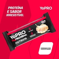 Barra YoPRO Sabor Morango com Chocolate Branco - Nutrata Display C/ 12 Barras de 40g - imagem 2