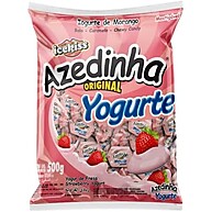 Bala Mastigável Yogurte Morango Azedinha 500g - imagem 2