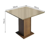 Conjunto Sala de Jantar Madesa Moscou Plus - Mesa com Tampo de Vidro e 4 Cadeiras | Estilo Rustic/Crema/Pérola - imagem 3