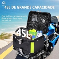 Baú Moto Alumínio 45L: Antirroubo, Impermeável e Universal - Aventura e Segurança! - imagem 3