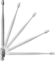 KIT 2 Antena Corta Linha Pipa Moto Retrátil 6 Estágios Inox Dobrável Guidão - imagem 5