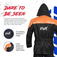 Roupa de Chuva Moto HWK: Conjunto Impermeável Hi-Vis para Homens e Mulheres - imagem 4
