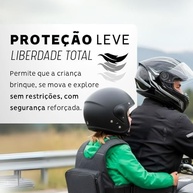 Colete de Segurança Infantil para Moto - Proteção Confortável e Ajustável para Passeios com Criança - imagem 4