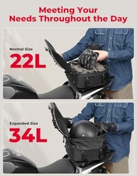 Bolsa Traseira Expansível KEMIMOTO 22-34L: Aventura e Praticidade para Sua Moto - imagem 3