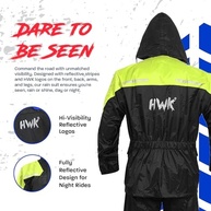 HWK Roupa de Chuva Moto 2 Peças Impermeável Hi-Vis (Unissex) - imagem 4