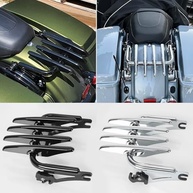 WOOGA Suporte Traseiro para Moto: Bagageiro e Alça de Passageiro para Harley Davidson Street Glide, Road King e mais (Preto) - imagem 2