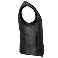 Colete masculino de couro para motociclista com bolso CCW, colete de couro premium preto para andar de motocicleta em todos os climas - imagem 5