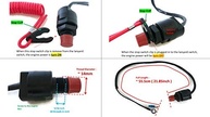 Cordão de Segurança e Interruptor de Parada para Motores de Barco ITACO - Compatível Yamaha, Honda, Tohatsu e Mais - imagem 3