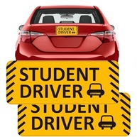 Kit 2 Ímãs "Estudante Dirigindo" 25cm - Segurança Refletiva para Novos Motoristas - imagem 2