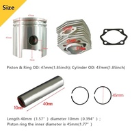 Kit Pistão 47mm para Bicicleta Motorizada 66cc/80cc 2 Tempos - Potencialize Sua Bike! - imagem 3