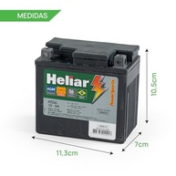 Bateria Heliar 12V 5Ah para Motos Honda e Yamaha: Pop, CG, Bros, Titan, Biz, XRE, Fazer, Factor, YBR, XTZ, Crosser, FZ15 - imagem 3
