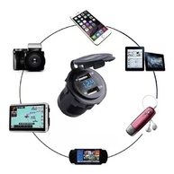 Tomada USB Dupla 4.2A com Voltimetro Azul para Veículos, Motos e Barcos - KLX - imagem 5