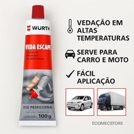 Veda Escapamento Wurth 100g: Reparo Rápido e Eficaz para Carros, Motos e Caminhões - imagem 4