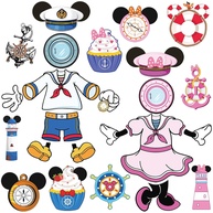24 Ímãs de Porta de Cruzeiro Divertidos: Decoração de Cabine com Tema Mouse Azul e Rosa - imagem 1