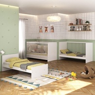 Berço 3 em 1 Multimóveis MP0527G Branco – Transforme em Sofá e Minicama | Até 35kg | 3 Anos Garantia - imagem 1