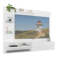 Painel para TV até 65" com 1 Porta e Prateleiras Multimóveis MP1064 - Design Moderno em Branco - imagem 4
