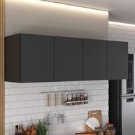 Armário de Cozinha Aéreo 4 Portas Multimóveis Mp2156 - Design Moderno e Organização Inteligente - imagem 2