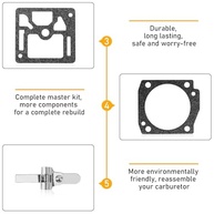 Kit Reparo Carburador QAZAKY RB-31 para Stihl 034 MS340 MS360 044 - Zama C3A - imagem 4