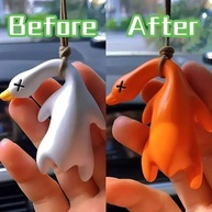 Pingente de Pato Engraçado que Muda de Cor: Toque Divertido e Lembrete de Temperatura para seu Carro! - imagem 3