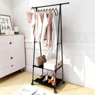 Arara Organizadora com Rodas - Cabideiro e Sapateira Multifuncional para Quarto e Closet - imagem 2