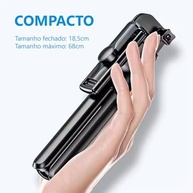 Bastão Tripé Selfie 360º Bluetooth Multifuncional com Controle Remoto - Leve e Estável - imagem 3