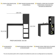 Armário de Cozinha com 1 Porta e Mesa/Bancada MP6004 Multimóveis - Design Moderno e Versátil - imagem 3