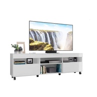 Rack de TV 65" com Rodízios e 2 Portas Paris Multimóveis - Moderno e Funcional - imagem 1
