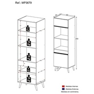 Paneleiro 2 Portas Veneza Gw Multimóveis - Organize sua Cozinha com Estilo e Funcionalidade - imagem 3
