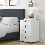 Gaveteiro Multiuso Classic 4 Gavetas para Cabeceira e Escritório | Design Moderno Branco - imagem 3