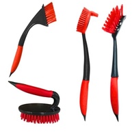 Kit 4 Escovas Multiuso com Cabo Anatômico - Escovão, Escova Delicada, Limpa Cantos e Fácil Alcance - imagem 2