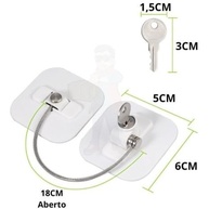 Trava de Segurança Multiuso Flexível Flysea - Proteja Sua Casa com Chave para Portas, Gavetas, Armários e Eletrodomésticos - imagem 3