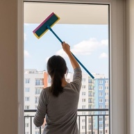 Rodo Aplicador de Cera com Borracha Multiuso para Porcelanato e Vidros - Amarelo e Verde - imagem 2