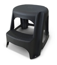 Banco Banqueta Escada Step Multiuso 2 Degraus Preto - Arqplast - imagem 1