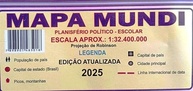 Mapa Mundi Político 2025 Atualizado - Planisfério Gigante 117x89cm - imagem 3