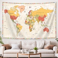 Tapeçaria Mapa-Múndi Educacional SAOLUIS: Decore e Inspire Crianças e Adultos! - imagem 1