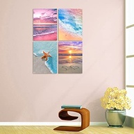 Muzagroo Art - Pacote com 4 Kits de Pintura de Diamante 5D para Adultos - Artesanato DIY com Tela 30x40cm - imagem 3