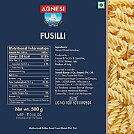 Fusilli Agnesi N°78: Massa Italiana Perfeita 500g - imagem 2