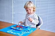 Jogo Americano em Silicone Lucas the Hippo Azul - Proteção e Diversão na Hora da Refeição - imagem 3